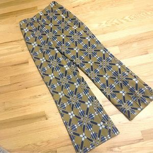 Vintage 60s/70s “Bonaire” Print Bell Bottom Flare Pants Size 16  Wide Leg
